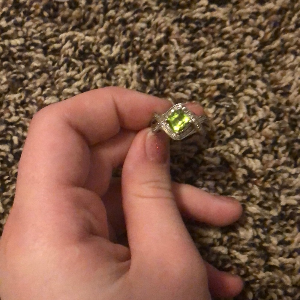 Diamond and August birthstone ring REAL